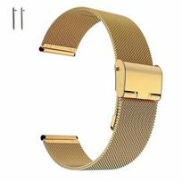 BestAccessories, 18 mm pločio plieninė apyrankė, auksinės spalvos