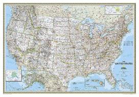 National Geographic United States Wall Map - Classic (43.5 X 30.5 In)
