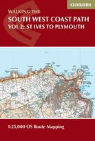 South West Coast Path Map Booklet - Vol 2: St Ives to Plymouth: 1:25,000 OS Route Mapping