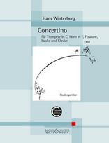 Concertino. Studienpartitur: für Trompete in C, Horn in F, Posaune, Pauke und Klavier. Trompete in C, Horn in F, Posaune, Pauke und Klavier. Studienpartitur.