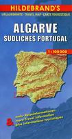 Algarve. Südliches Portugal 1 : 100 000: Verzeichnis der Orte und Sehenswürdigkeiten, Entfernungstabelle. Übersichtskarte Südliches Portugal 1 : 850 000. Stadtpläne mit Straßenverzeichnis: Faro, Albufeira, Portimao, Lagos. Mit Kurzreiseführer zu den belie