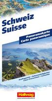 Hallwag Panoramakarte Schweiz: Faszinierende Landschaftskarte mit 3D-Darstellung