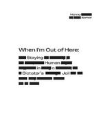 When I'm Out of Here: Staying Human in a Dictator's Jail