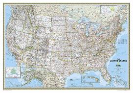 National Geographic United States Wall Map - Classic (43.5 X 30.5 In)