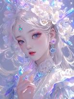 5D DIY Diamond Painting Woman Girl Portrait Full Square Round Girl Mosaic Flower Embroidery Cartoon Needlework Wall Decoration Full Round 20x30CM