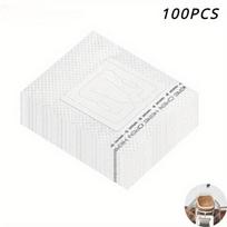 100 vnt. Kavos filtro popierinių maišelių Vienkartiniai lašelinės kavos maišeliai Su rankenėle Pakabinami už auselių Espresso kavos priedai Arbatos įrankis 100Pcs