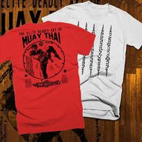 Muay Thai T-shirt Thai boxing Sak Yant knee Tattoo Thai Boxer Martial White tee 3XL