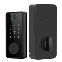 Bluetooth-compatible Smart Card Digital Code Lock Aluminum Alloy Biometrics Door Lock Keyless Entry Anti-theft with Key for Home