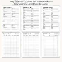 Office Task Planner Set, Office Task List, Office Organization Tracker, Work To Do List, Home Work Planner Kit, Daily Planner 1pc