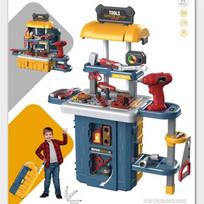 Tool Repair Set For Kids Tool Set Trolley Case With Realistic Lights  Sounds Toy Drill Wrench Kitchen Toy Set For Girls Boys