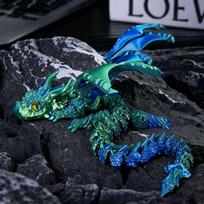 3D New Printed Big Horn Dragon Model Toy Articulated Joints Action Figure Party Decoration Craft Gift For Kids Adults Children's Birthday Gift Holiday About 22CM