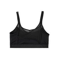 Puma Engineered Mesh Bra Pamela Series Solid Color Casual Fixed Strap Sports Bra Women Underwear Black 525141-01 XXS
