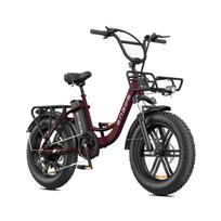 ENGWE L20 BOOST Adult Electric Bicycle 250W Motor 48V 13AH Battery 20  Fat Tire Electric Bike raudona