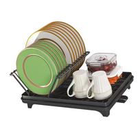 Space Saving Rack for Drying Plates Multifunctional Dishes Drainer with Cutlery Holder Kitchen Organization Supplies