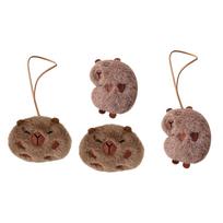4 Pieces Plush Capybara Key Chains Animal Shaped Keyring Pendant Mobile Phone and Bag Decoration Cellphones Ornament 1