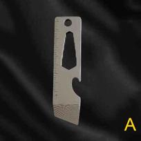 Mini Crowbar 420 Stainless Steel Nail Puller Bottle Opener Box Opener Line Cutter Multi-function Keychain Pendant Tools