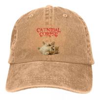 Pure Color Cowboy Hats Catnibal Corpse Women's Hat Sun Visor Baseball Caps Heavy Mental Cat Meme Peaked Trucker Dad Hat S įvairiaspalvis
