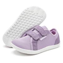HOBIBEAR Kids Mesh Barefoot Shoes Little/Big/Kid Wide Toe Minimalist Sneakers Lightweight Hook Loop Breathable Casual Shoes 25 šviesiai violetinė spalva