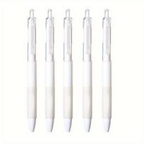 5pcs Retractable Gel Black Ink Rollerball Pens Office White Pen, Back To School, School Supplies, Kawaii Stationery,Writing Pens (White,black) balta