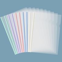 10 Pcs Clear Report Covers with Sliding Bar, Project Folders for A4 and Letter Size Paper, Resume Folder Presentation Binder įvairiaspalvis