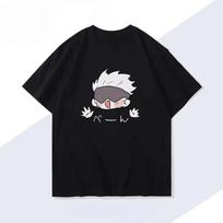 Anime Jujutsu Kaisen Gojo Satoru Cartoon Tshirt for Men and Women Pure Cotton Harajuku Style Highquality Top Tshirt S įvairiaspalvis