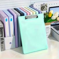1pc Large-Capacity A4 File Organizer with Acrylic Board Clip - Multi-Functional Document Holder for Office, School & Music žalia