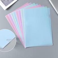 12pcs L-Shaped A4 File Folders - Durable PP Material, Ideal for Student Tests, Office Presentations & Document Organization