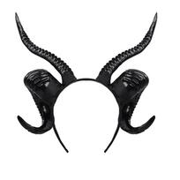 Cosplay Photo Props Cosplay Headband Halloween Sheep Horns Headband  Photo Props juoda