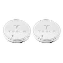 Car Coaster Pad Colorful Led Atmosphere Light Water Cup Mat Sticker For Tesla Model Y Juniper Model 3 Model S Model X SpaceX
