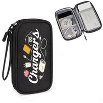 Compact Travel Electronic Organizer Pouch for Cables, Chargers & USB Drives juoda