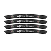4pcs 3D Aluminum Car Wheel Rim Stickers Emblem Decoration Decal For Alfa Romeo Giulia 159 Giulietta Mito 147 Stelvio Accessories For Alfa Romeo
