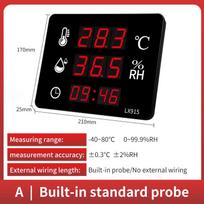 Digital Hygrometer Outdoor Indoor Sauna Thermometer WIth Alarm Digital Wall Clock Temperature Meter And Sensor LX915A