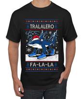 Tralalero Fa La La Brainrot Ugly Christmas Men's T- Shirt 4XL