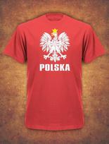 Koszulka Polska Polish Poland Football Kibic T- Shirt - Red 4XL