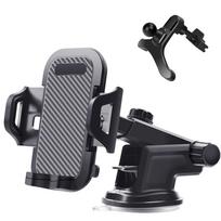 Car Phone Holder Mount Adjustable Dashboard Suction Cup Air Vent Multi Functional Mobile Device Stand for Vehicle Use One Size
