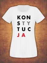 Konstytucja Koszulka Damska Protest Polska Poland Birthday T- Shirt Female White M