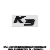 New Auto Exterior K3 K5 K4 KX5 Emblem Fender Rear Trunk Body Badge Sticker For Kia Forte Ceed Cerato RIO 2 3 4 Picanto Sportage
