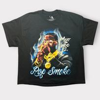 Pop Smoke Meet The Woo V2 Grafinis Marškinėliai Vyriški Juodi Trumpomis Rankovėmis T-Shirt Didelis 3XL