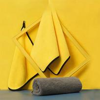 Hot Pet Absorbent Towel Microfiber Dog Bathing Towel Dog Bathrobes Wiping Cloth (yellow,30x30CM) geltona