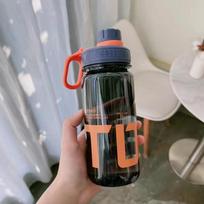 0.6L/0.8L/1L Large Capacity Water Bottles Plastic Lightweight Travel Kettle with Handle Strap Leak Proof <0.25L