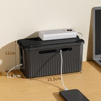 New Plastic Cable Storage Box Multi-Purpose Cord Organizer Desktop Charging Data Cable Storage Charger Power Cord Case