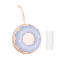 Donut-Shaped Lint Remover Reusable Pet Hair Remover Portable Mini Lint Roller  Office mėlyna