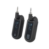 Belaidės gitaros sistemos įkraunamos gitaros siųstuvo imtuvo rinkinys UHF reguliuojamas garsumas 8.3x3.5x2.1cm juoda