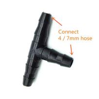 100 vnt Barb Tee jungtis 1/4 colio žarna sodo vejos laistymo laistymo jungtis 4/7 mm žarnos jungtis 1/4''