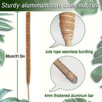 80cm Bendable Coco Coir Moss Pole Plant Cage Climbing Pole Plant Support Extension for Monstera Plant To Grow Upward Garden