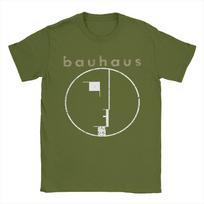 Mens Womens Bauhaus Punk Music Shirt Pure Cotton New Arrival T-Shirt  Top Clothing S armijos žalia spalva