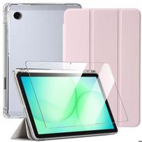 Coque + Verre Trempé pour Samsung Galaxy Tab A11 Plus / A9 Plus, Protection avec Porte-Stylet -Rose rožinė