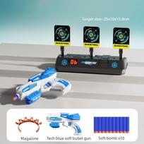Bullet Soft Toy Gun With Scoring Target Pistol Gun Toy Electric Interactive Toy Target Form Dart Launcher Boys Game Prop