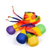 Tail Rainbow Ball Eco-Friendly Fabric Sandbag Meteor Ball Safe Catch Tail Soft Ball Kindergarten School Sensory Training Kid Toy