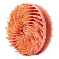 New Double-sided Soft Bristle Shower Brush Massage Silicone Body Shampoo Brush Cleaning Multi-functional Bath Brush Mud Removal oranžinė